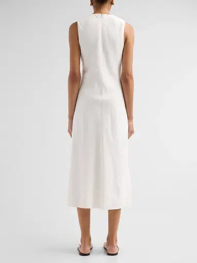 Vince Women's Bias-Cut Midi Dress - Off White - Size 8 | Thumbnail 3 Vince Women's Bias-Cut Midi Dress - Off White - Size 8 | Thumbnail 3