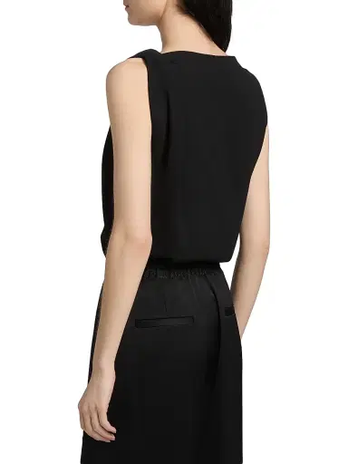 Vince Women's Draped Sleeveless Top - Black - Size 8 | Thumbnail 5 Vince Women's Draped Sleeveless Top - Black - Size 8 | Thumbnail 5