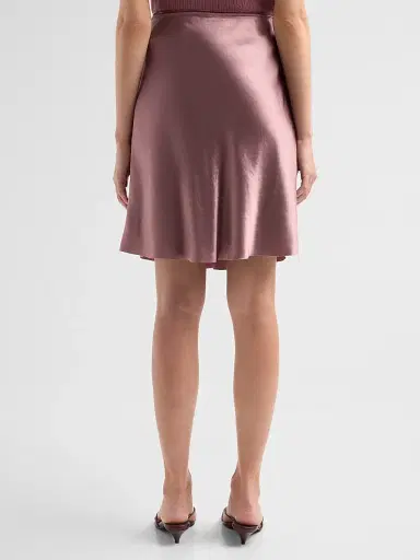 Vince Women's Lingerie-Trim Satin Slip Mini Skirt | Thumbnail 3 Vince Women's Lingerie-Trim Satin Slip Mini Skirt | Thumbnail 3