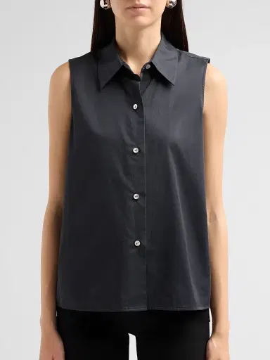 Vince Women's Relaxed Sleveless Button-Front Top | Thumbnail 5 Vince Women's Relaxed Sleveless Button-Front Top | Thumbnail 5