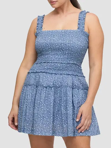 Hill House Home Women's The Azalea Mini Nap Dress - Ditsy Thistle Blue | Thumbnail 6 Hill House Home Women's The Azalea Mini Nap Dress - Ditsy Thistle Blue | Thumbnail 6
