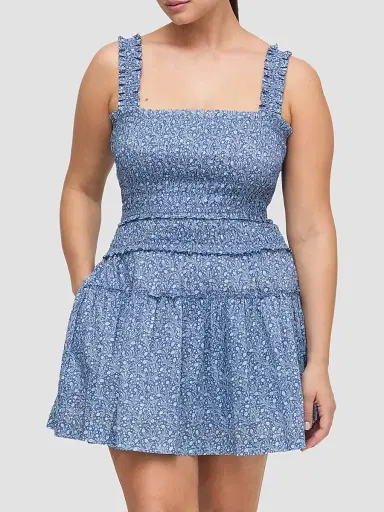 Hill House Home Women's The Azalea Mini Nap Dress - Ditsy Thistle Blue | Thumbnail 8 Hill House Home Women's The Azalea Mini Nap Dress - Ditsy Thistle Blue | Thumbnail 8