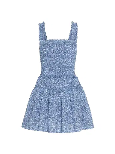 Hill House Home Women's The Azalea Mini Nap Dress - Ditsy Thistle Blue | Thumbnail 1 Hill House Home Women's The Azalea Mini Nap Dress - Ditsy Thistle Blue | Thumbnail 1