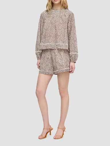 Hill House Home Women's The Audrey Shorts - Ditsy Thistle White | Thumbnail 2 Hill House Home Women's The Audrey Shorts - Ditsy Thistle White | Thumbnail 2