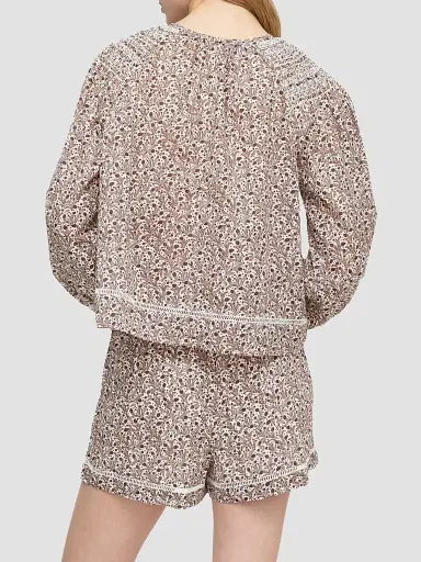 Hill House Home Women's The Audrey Shorts - Ditsy Thistle White | Thumbnail 4 Hill House Home Women's The Audrey Shorts - Ditsy Thistle White | Thumbnail 4