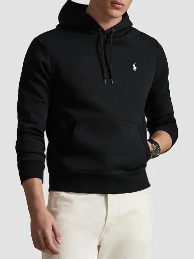 Polo Ralph Lauren Men's Double-Knit Drawstring Hoodie - Polo Black - Size XXL | Thumbnail 4 Polo Ralph Lauren Men's Double-Knit Drawstring Hoodie - Polo Black - Size XXL | Thumbnail 4