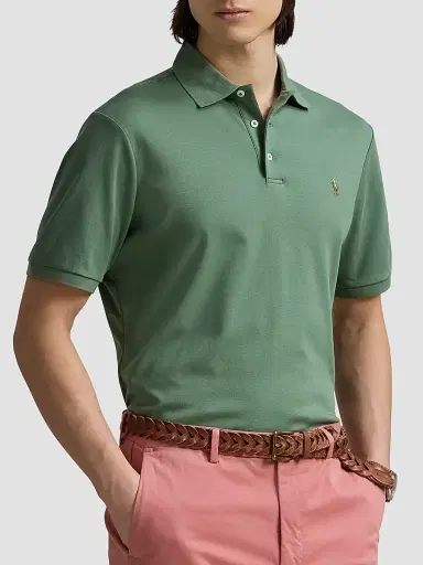 Polo Ralph Lauren Men's Cotton Interlock Polo Shirt | Thumbnail 4 Polo Ralph Lauren Men's Cotton Interlock Polo Shirt | Thumbnail 4