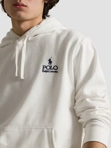 Polo Ralph Lauren Men's Logo-Embroidered Drawstring Hoodie - White | Thumbnail 5 Polo Ralph Lauren Men's Logo-Embroidered Drawstring Hoodie - White | Thumbnail 5