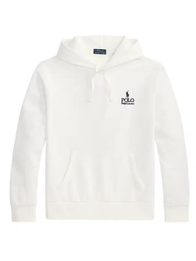 Men's Logo-Embroidered Drawstring Hoodie - White Men's Logo-Embroidered Drawstring Hoodie - White