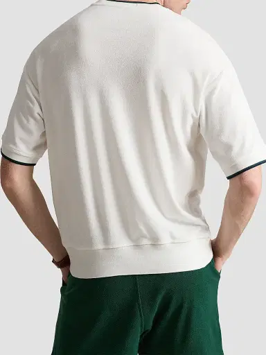 Polo Ralph Lauren Men's Relaxed-Fit Terry Short-Sleeve Sweatshirt - White | Thumbnail 3 Polo Ralph Lauren Men's Relaxed-Fit Terry Short-Sleeve Sweatshirt - White | Thumbnail 3