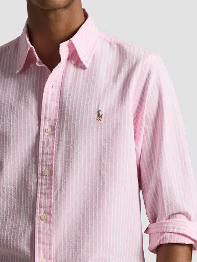 Polo Ralph Lauren Men's Seersucker Oxford Shirt - New Rose White - Size XXL | Thumbnail 5 Polo Ralph Lauren Men's Seersucker Oxford Shirt - New Rose White - Size XXL | Thumbnail 5