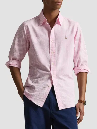 Polo Ralph Lauren Men's Seersucker Oxford Shirt - New Rose White - Size XXL | Thumbnail 6 Polo Ralph Lauren Men's Seersucker Oxford Shirt - New Rose White - Size XXL | Thumbnail 6