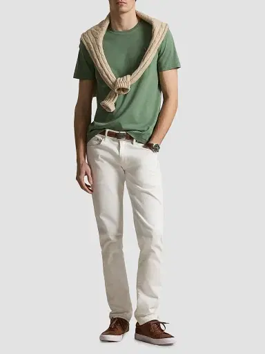 Polo Ralph Lauren Men's Cotton Crewneck T-Shirt - Fatigue | Thumbnail 2 Polo Ralph Lauren Men's Cotton Crewneck T-Shirt - Fatigue | Thumbnail 2
