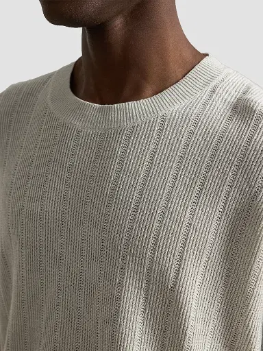 Polo Ralph Lauren Men's Linen Rib-Knit Crewneck Sweater - Stone Pebble | Thumbnail 5 Polo Ralph Lauren Men's Linen Rib-Knit Crewneck Sweater - Stone Pebble | Thumbnail 5