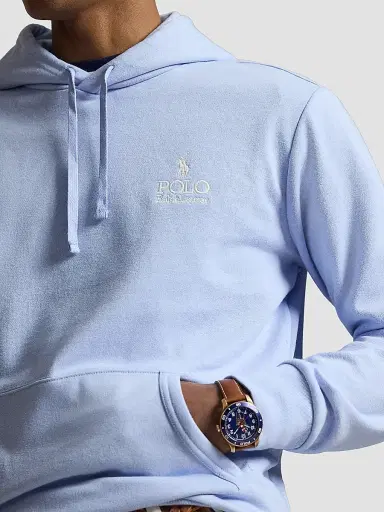 Polo Ralph Lauren Men's Logo-Embroidered Drawstring Hoodie - Pebble Blue | Thumbnail 5 Polo Ralph Lauren Men's Logo-Embroidered Drawstring Hoodie - Pebble Blue | Thumbnail 5