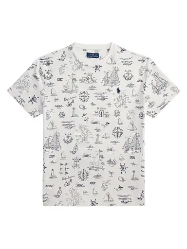 Polo Ralph Lauren Men's Classic-Fit Nautical Jersey T-Shirt - Seaward Bound White - Size XXL | Thumbnail 1 Polo Ralph Lauren Men's Classic-Fit Nautical Jersey T-Shirt - Seaward Bound White - Size XXL | Thumbnail 1