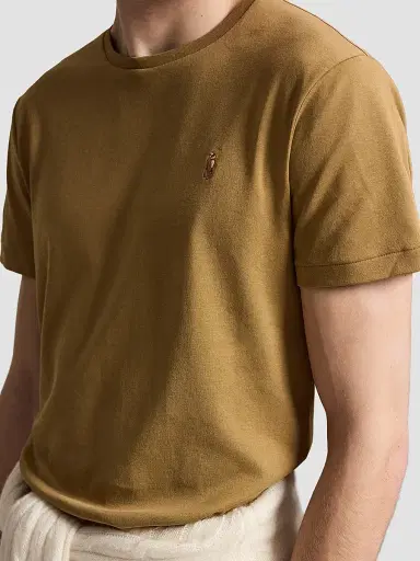 Polo Ralph Lauren Men's Cotton Crewneck T-Shirt - Cafe Brown | Thumbnail 5 Polo Ralph Lauren Men's Cotton Crewneck T-Shirt - Cafe Brown | Thumbnail 5