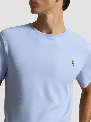 Polo Ralph Lauren Men's Cotton Crewneck T-Shirt - Pebble Blue | Thumbnail 4 Polo Ralph Lauren Men's Cotton Crewneck T-Shirt - Pebble Blue | Thumbnail 4