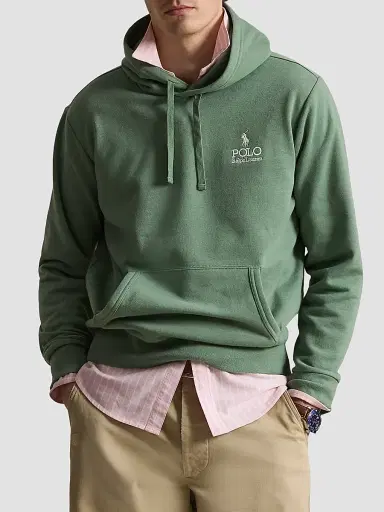 Polo Ralph Lauren Men's Logo-Embroidered Drawstring Hoodie - Fatigue | Thumbnail 4 Polo Ralph Lauren Men's Logo-Embroidered Drawstring Hoodie - Fatigue | Thumbnail 4