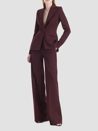Altuzarra Women's Rudy Wool Straight-Leg Pants - Deep Cherry - Size 14 | Thumbnail 2 Altuzarra Women's Rudy Wool Straight-Leg Pants - Deep Cherry - Size 14 | Thumbnail 2