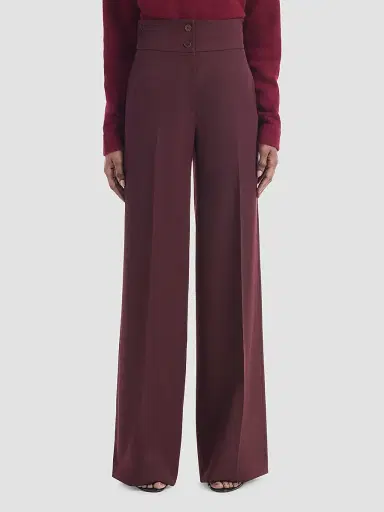 Altuzarra Women's Rudy Wool Straight-Leg Pants - Deep Cherry - Size 14 | Thumbnail 4 Altuzarra Women's Rudy Wool Straight-Leg Pants - Deep Cherry - Size 14 | Thumbnail 4