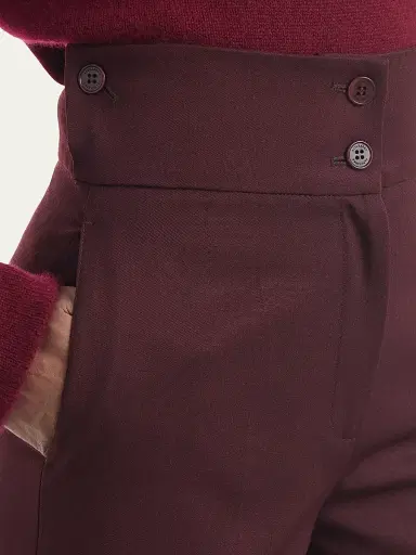 Altuzarra Women's Rudy Wool Straight-Leg Pants - Deep Cherry - Size 14 | Thumbnail 6 Altuzarra Women's Rudy Wool Straight-Leg Pants - Deep Cherry - Size 14 | Thumbnail 6