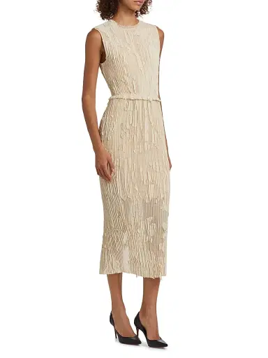 Jason Wu Collection Women's Pleated Fil Coupe Sheath Dress - Light Suede | Thumbnail 4 Jason Wu Collection Women's Pleated Fil Coupe Sheath Dress - Light Suede | Thumbnail 4
