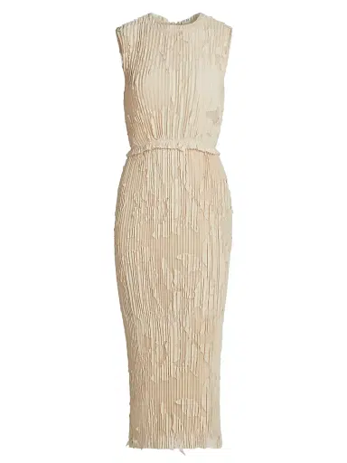 Jason Wu Collection Women's Pleated Fil Coupe Sheath Dress - Light Suede | Thumbnail 1 Jason Wu Collection Women's Pleated Fil Coupe Sheath Dress - Light Suede | Thumbnail 1