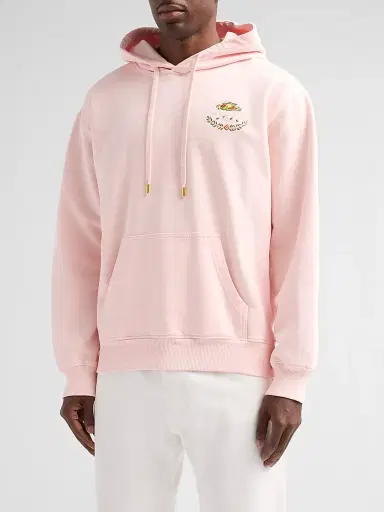 Casablanca Men's x Ladurée Embroidered Logo Hoodie - Pink | Thumbnail 4 Casablanca Men's x Ladurée Embroidered Logo Hoodie - Pink | Thumbnail 4