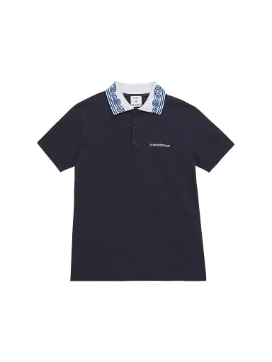 Casablanca Little Kid's & Kid's Wave Collar Polo Shirt - Cotton Pique - Size 13 | Thumbnail 1 Casablanca Little Kid's & Kid's Wave Collar Polo Shirt - Cotton Pique - Size 13 | Thumbnail 1