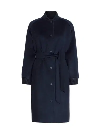 Weekend Max Mara Women's Double Wool Broadcloth Coat - Navy | Thumbnail 1 Weekend Max Mara Women's Double Wool Broadcloth Coat - Navy | Thumbnail 1