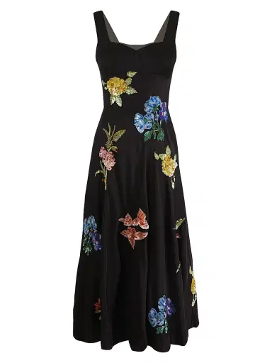 AFEW Rahul Mishra Women's Sequined Silk Corset Dress - Black | Thumbnail 1 AFEW Rahul Mishra Women's Sequined Silk Corset Dress - Black | Thumbnail 1