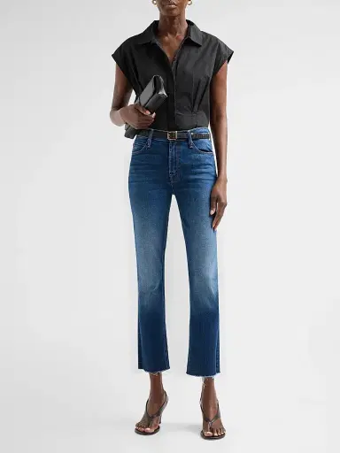 Mother Women's Dazzler Mid-Rise Ankle Fray Jeans | Thumbnail 2 Mother Women's Dazzler Mid-Rise Ankle Fray Jeans | Thumbnail 2