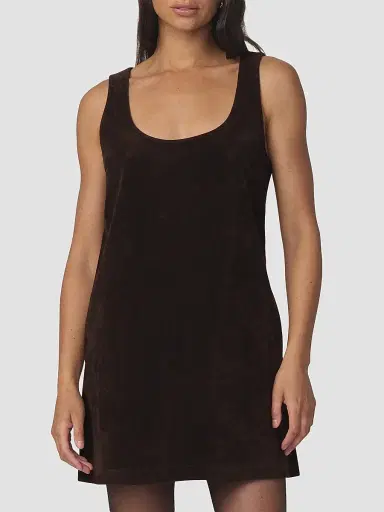 Joe's Jeans Women's The Scoopneck Faux-Suede Mini Dress | Thumbnail 4 Joe's Jeans Women's The Scoopneck Faux-Suede Mini Dress | Thumbnail 4
