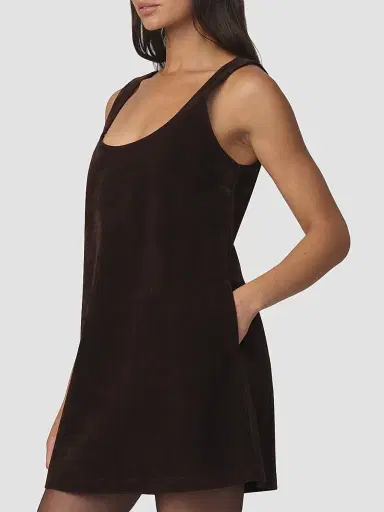 Joe's Jeans Women's The Scoopneck Faux-Suede Mini Dress | Thumbnail 6 Joe's Jeans Women's The Scoopneck Faux-Suede Mini Dress | Thumbnail 6