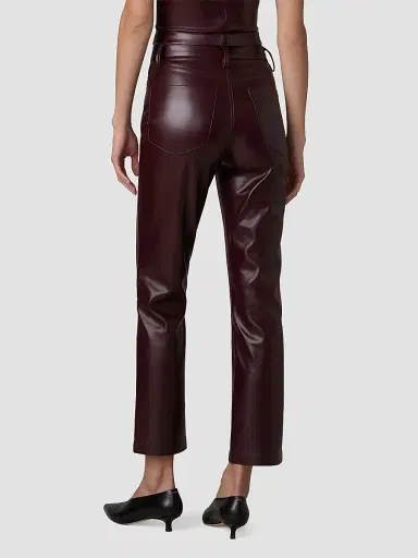 Joe's Jeans Women's The Lyra Faux Leather Slim Ankle Pants - Cabernet - Size 32 | Thumbnail 3 Joe's Jeans Women's The Lyra Faux Leather Slim Ankle Pants - Cabernet - Size 32 | Thumbnail 3