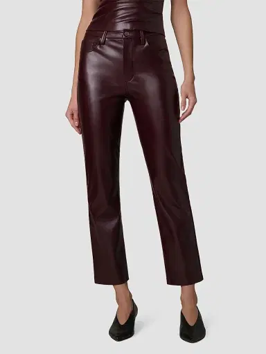 Joe's Jeans Women's The Lyra Faux Leather Slim Ankle Pants - Cabernet - Size 32 | Thumbnail 4 Joe's Jeans Women's The Lyra Faux Leather Slim Ankle Pants - Cabernet - Size 32 | Thumbnail 4
