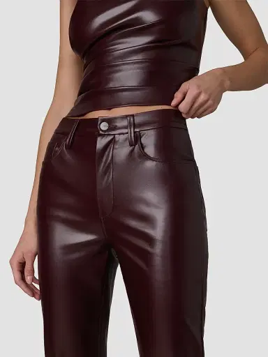 Joe's Jeans Women's The Lyra Faux Leather Slim Ankle Pants - Cabernet - Size 32 | Thumbnail 5 Joe's Jeans Women's The Lyra Faux Leather Slim Ankle Pants - Cabernet - Size 32 | Thumbnail 5