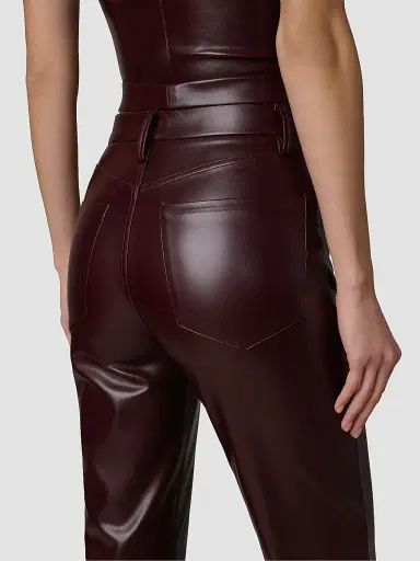 Joe's Jeans Women's The Lyra Faux Leather Slim Ankle Pants - Cabernet - Size 32 | Thumbnail 6 Joe's Jeans Women's The Lyra Faux Leather Slim Ankle Pants - Cabernet - Size 32 | Thumbnail 6