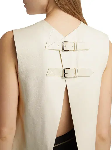 Proenza Schouler Women's Noa Buckle-Detailed Leather Open Back Top | Thumbnail 6 Proenza Schouler Women's Noa Buckle-Detailed Leather Open Back Top | Thumbnail 6