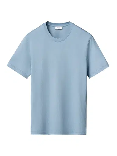 Eton Men's Silk-Cotton Knit T-Shirt - Blue | Thumbnail 1 Eton Men's Silk-Cotton Knit T-Shirt - Blue | Thumbnail 1