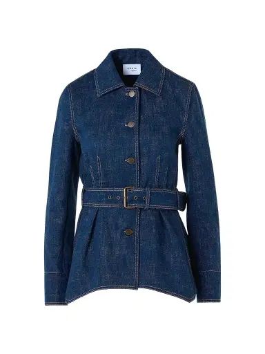 Akris punto Women's Brushed Denim Jacket - Blue Denim - Size 14 | Thumbnail 1 Akris punto Women's Brushed Denim Jacket - Blue Denim - Size 14 | Thumbnail 1