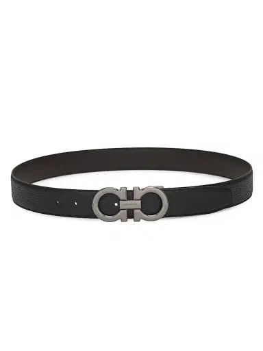 FERRAGAMO Men's 2-Belt Gancini-Buckle Gift Box - Nero | Thumbnail 4 FERRAGAMO Men's 2-Belt Gancini-Buckle Gift Box - Nero | Thumbnail 4
