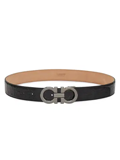 FERRAGAMO Men's 2-Belt Gancini-Buckle Gift Box - Nero | Thumbnail 5 FERRAGAMO Men's 2-Belt Gancini-Buckle Gift Box - Nero | Thumbnail 5