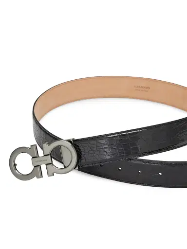 FERRAGAMO Men's 2-Belt Gancini-Buckle Gift Box - Nero | Thumbnail 6 FERRAGAMO Men's 2-Belt Gancini-Buckle Gift Box - Nero | Thumbnail 6