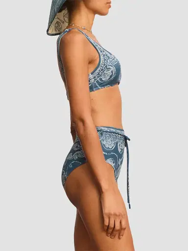 ALÉMAIS Women's Lucky Square-Neck Bikini Top - Blue - Size XS | Thumbnail 4 ALÉMAIS Women's Lucky Square-Neck Bikini Top - Blue - Size XS | Thumbnail 4