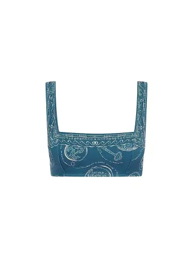ALÉMAIS Women's Lucky Square-Neck Bikini Top - Blue - Size XS | Thumbnail 1 ALÉMAIS Women's Lucky Square-Neck Bikini Top - Blue - Size XS | Thumbnail 1