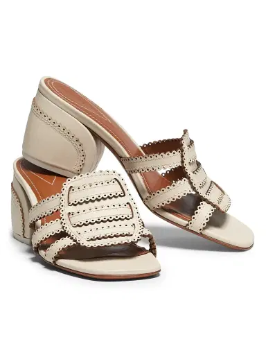 Zimmermann Women's Goldie 65MM Scalloped Leather Sandals - Macadamia | Thumbnail 2 Zimmermann Women's Goldie 65MM Scalloped Leather Sandals - Macadamia | Thumbnail 2