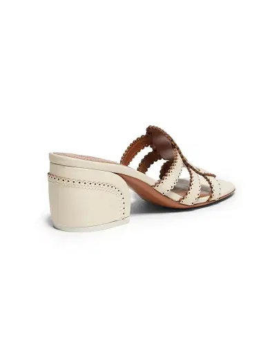 Zimmermann Women's Goldie 65MM Scalloped Leather Sandals - Macadamia | Thumbnail 3 Zimmermann Women's Goldie 65MM Scalloped Leather Sandals - Macadamia | Thumbnail 3