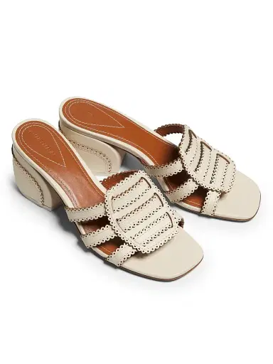 Zimmermann Women's Goldie 65MM Scalloped Leather Sandals - Macadamia | Thumbnail 4 Zimmermann Women's Goldie 65MM Scalloped Leather Sandals - Macadamia | Thumbnail 4